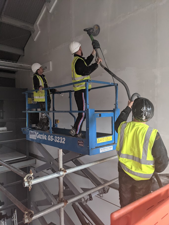 Industrial surface preparation before applying protective coatings