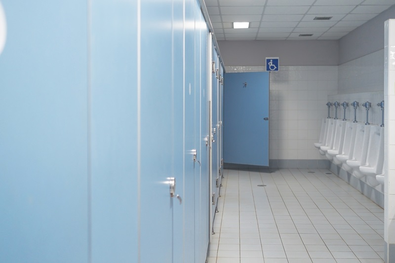 School washroom refurbishment works including finishes and fittings